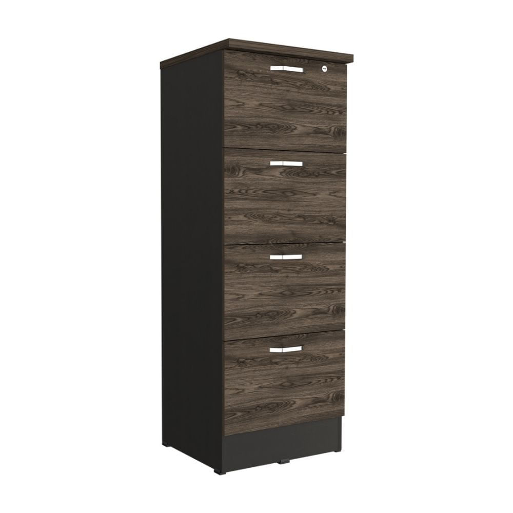 Archivador Alto 4 cajones Home Office Negro