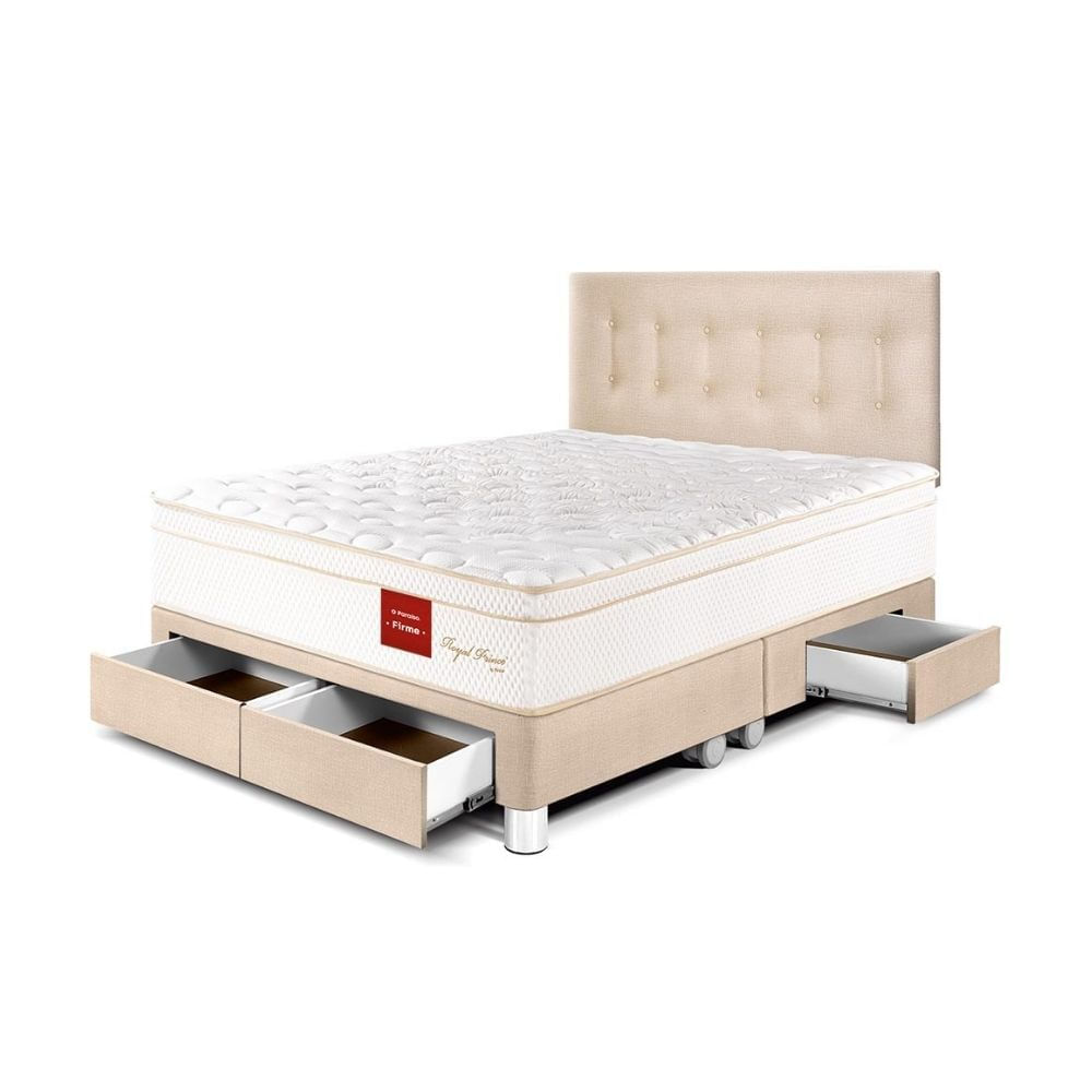 Dormitorio Royal Prince con cajones Queen Champagne Paraiso
