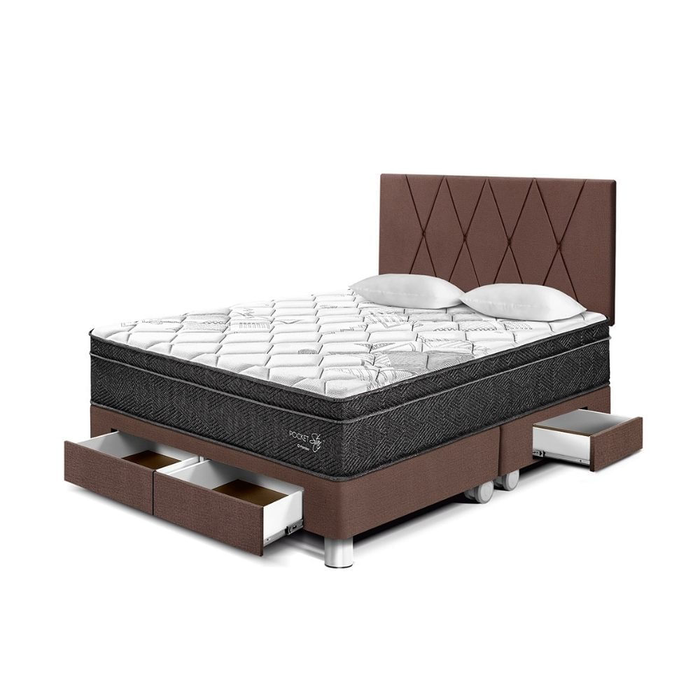 Dormitorio Paraíso Pocket Star con Cajones con Loft Queen Chocolate