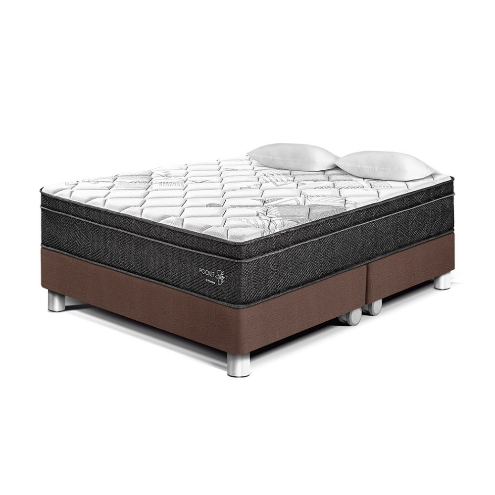 Cama Pocket Star Queen Chocolate Paraiso