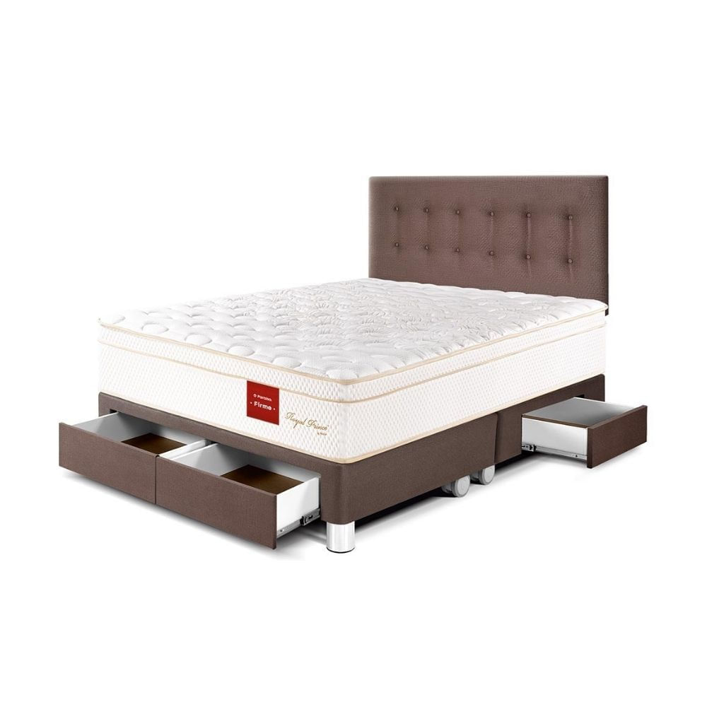Dormitorio Royal Prince con cajones Queen Chocolate Paraiso