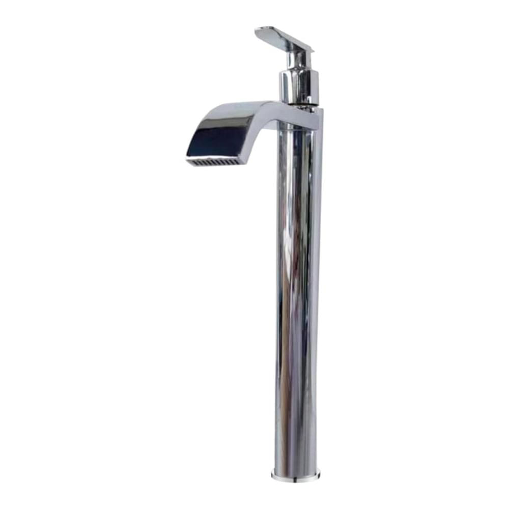 Grifo Caño Ovalin o Bowl Pico Cascada Acero Cromado