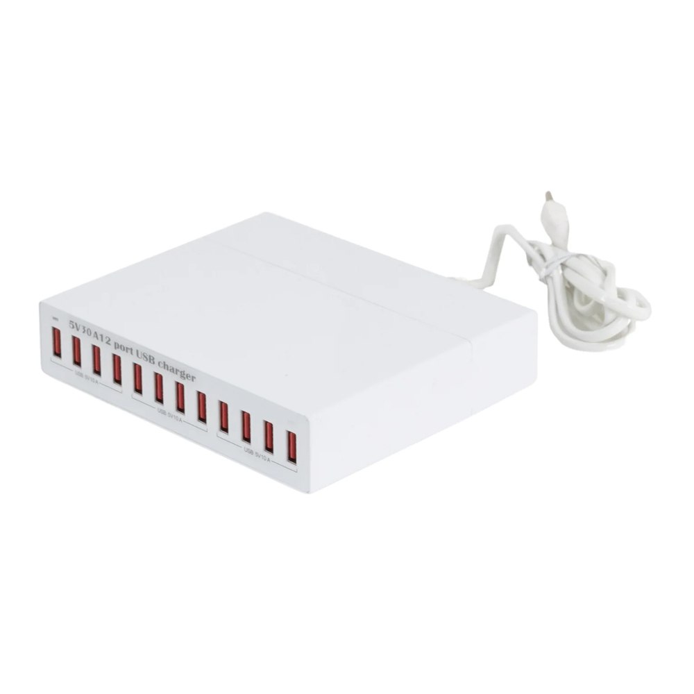 Cargador 12 Puertos Usb 150w Carga Rápida Xlx-x6 Usb 30A Cargador 12 Puertos Usb 150w Carga Rápida Xlx-x6 Usb 30A