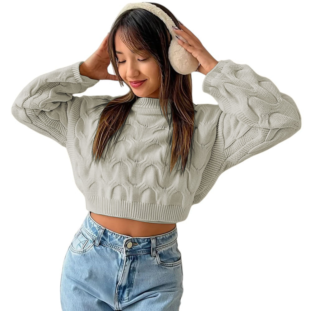 Chompa Mujer Hilo Clasico 359G-23 Color Hueso Talla M Chompa Mujer Hilo Clasico 359G-23 Color Hueso Talla M