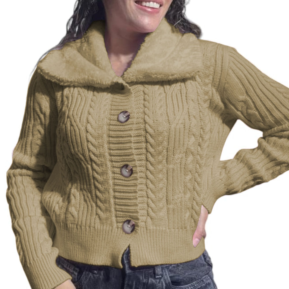 Chompa Mujer Hilo Camisero De Peluche 359G-25 Color Vanilla Talla M Chompa Mujer Hilo Camisero De Peluche 359G-25 Color Vanilla Talla M