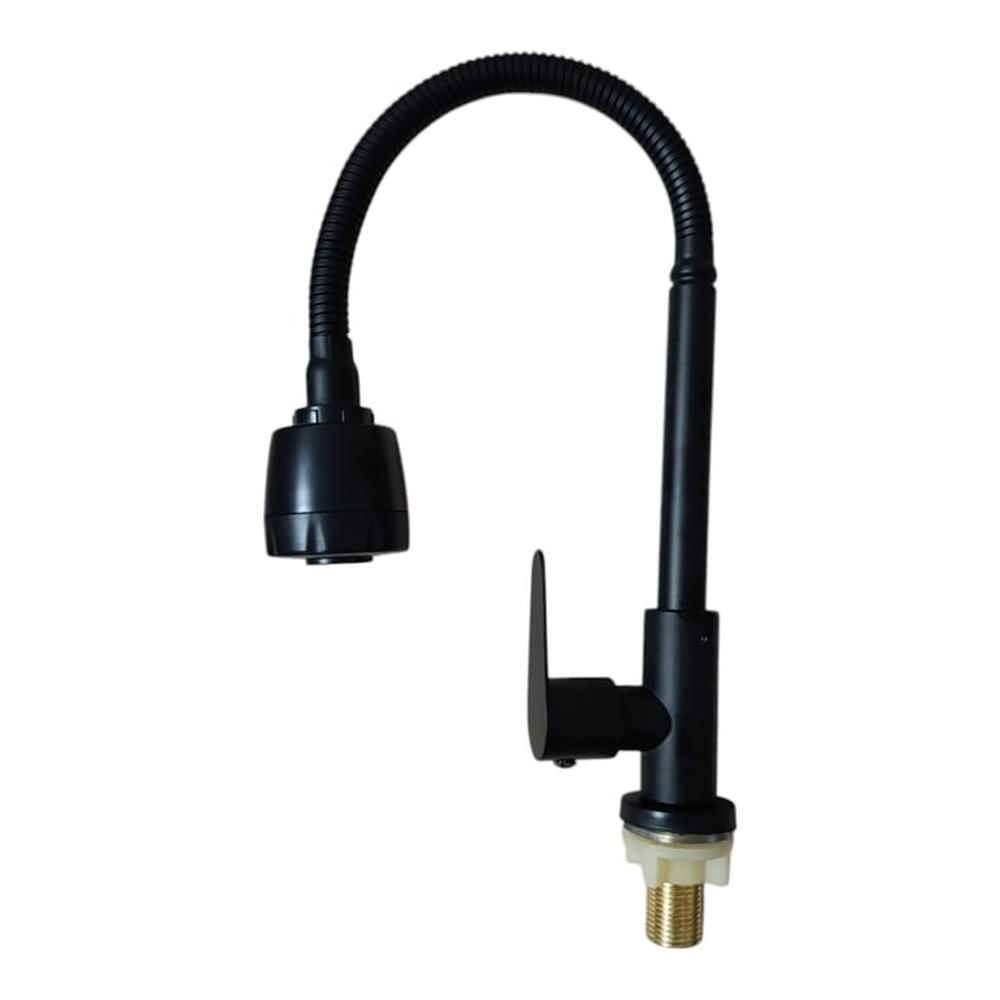 Grifo Monomando Cocina Flexible agua fría pico al mueble NEGRO MATE Grifo Monomando Cocina Flexible agua fría pico al mueble NEGRO MATE