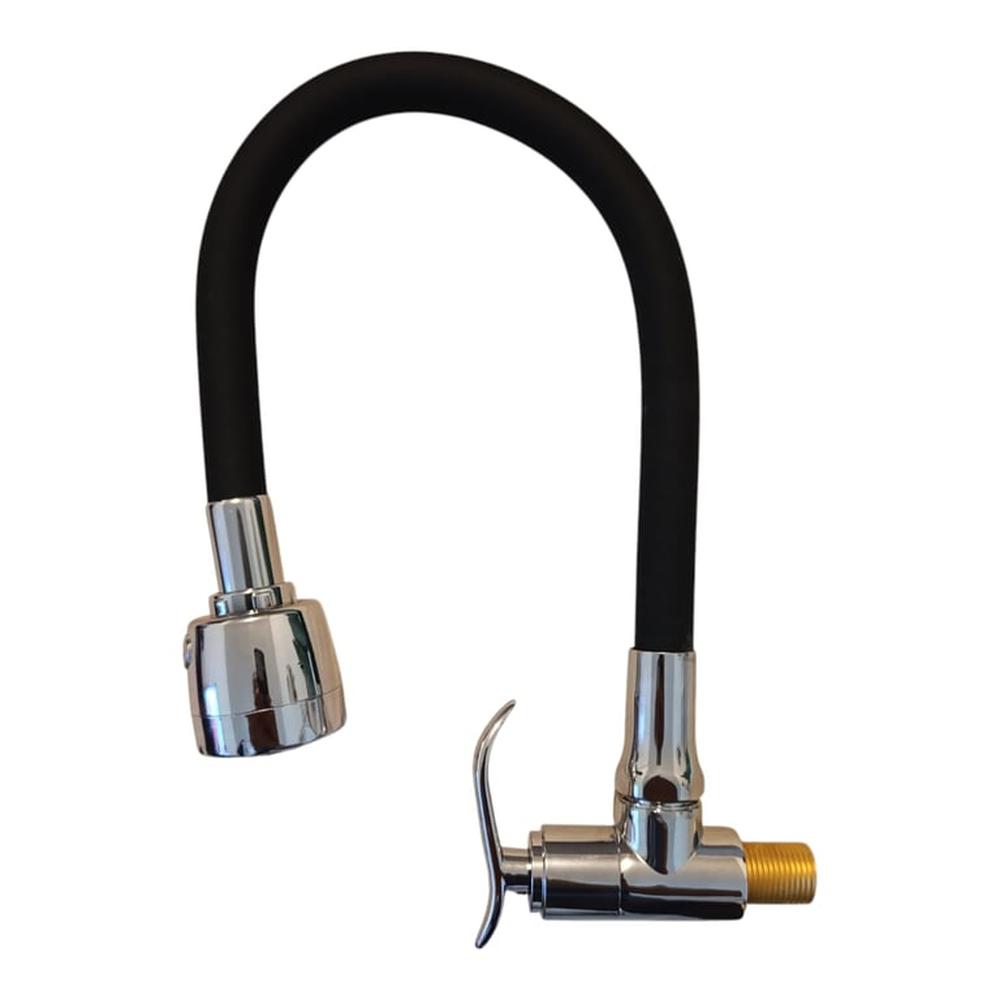 Grifo Pared agua fría Bronce Cromado Manguera 360 NEGRO MATE Grifo Pared agua fría Bronce Cromado Manguera 360 NEGRO MATE