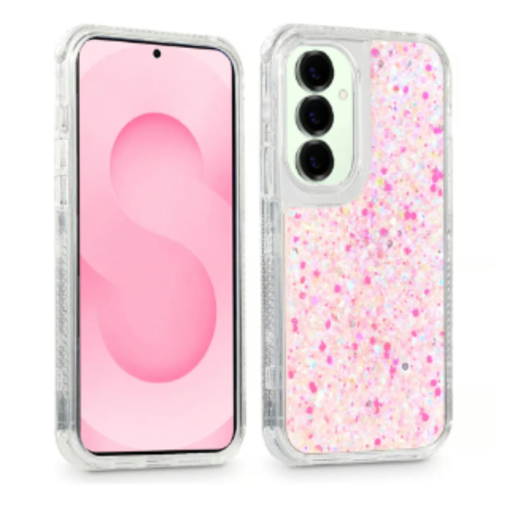 Funda Protector Case con Glitter Para SAMSUNG S25 ULTRA - Rosado