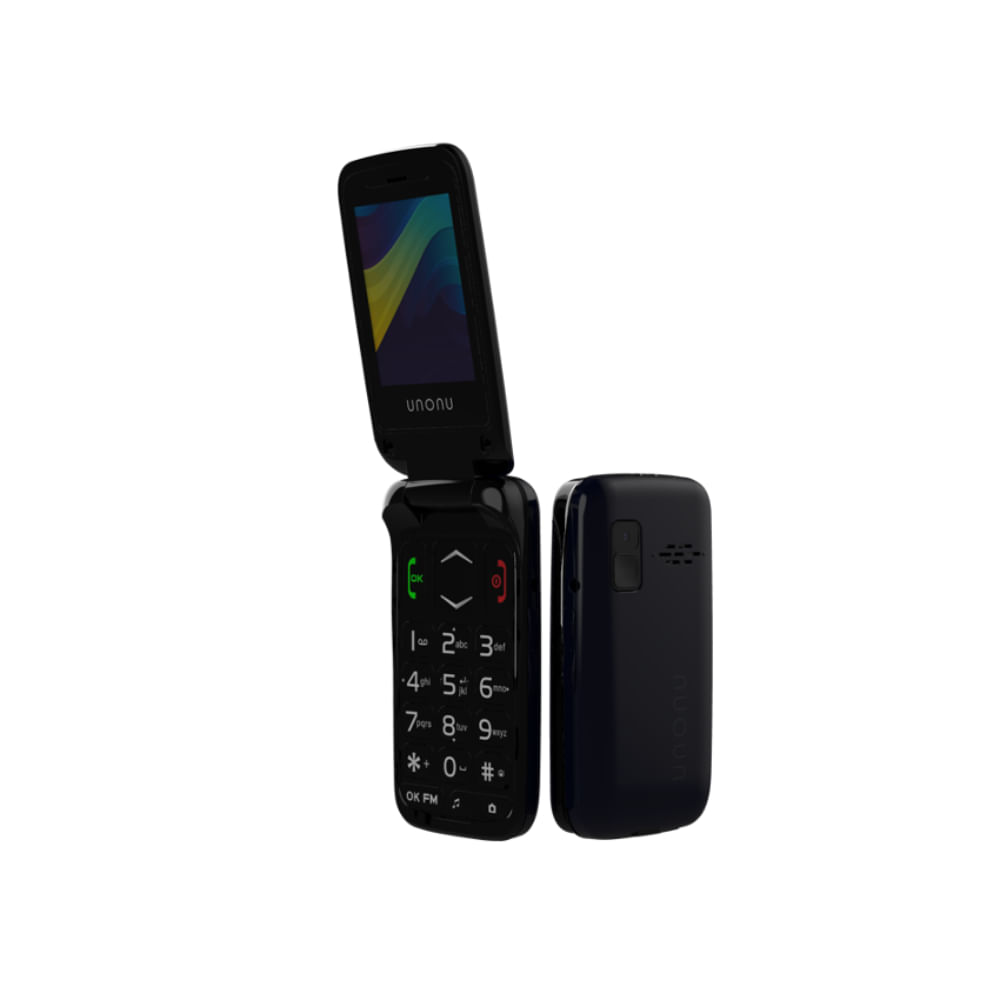 Celular Basico UNONU REX FLIP 4G Pantalla 2.8"", Bateria 1000 mAh, Radio FM Inalambrico
