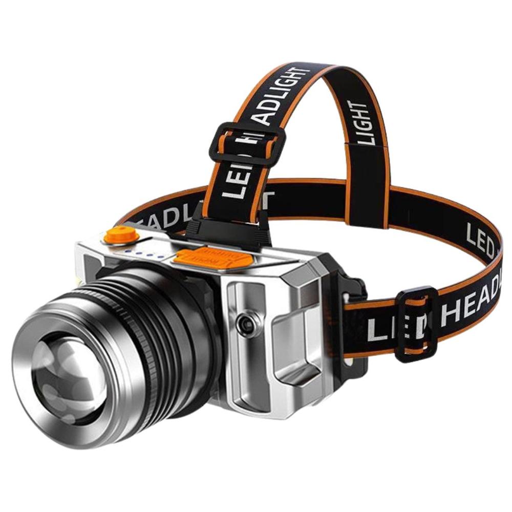 Linterna Frontal LED Recargable Sensor Zoom y 3 Modos de Luz L-T18A N