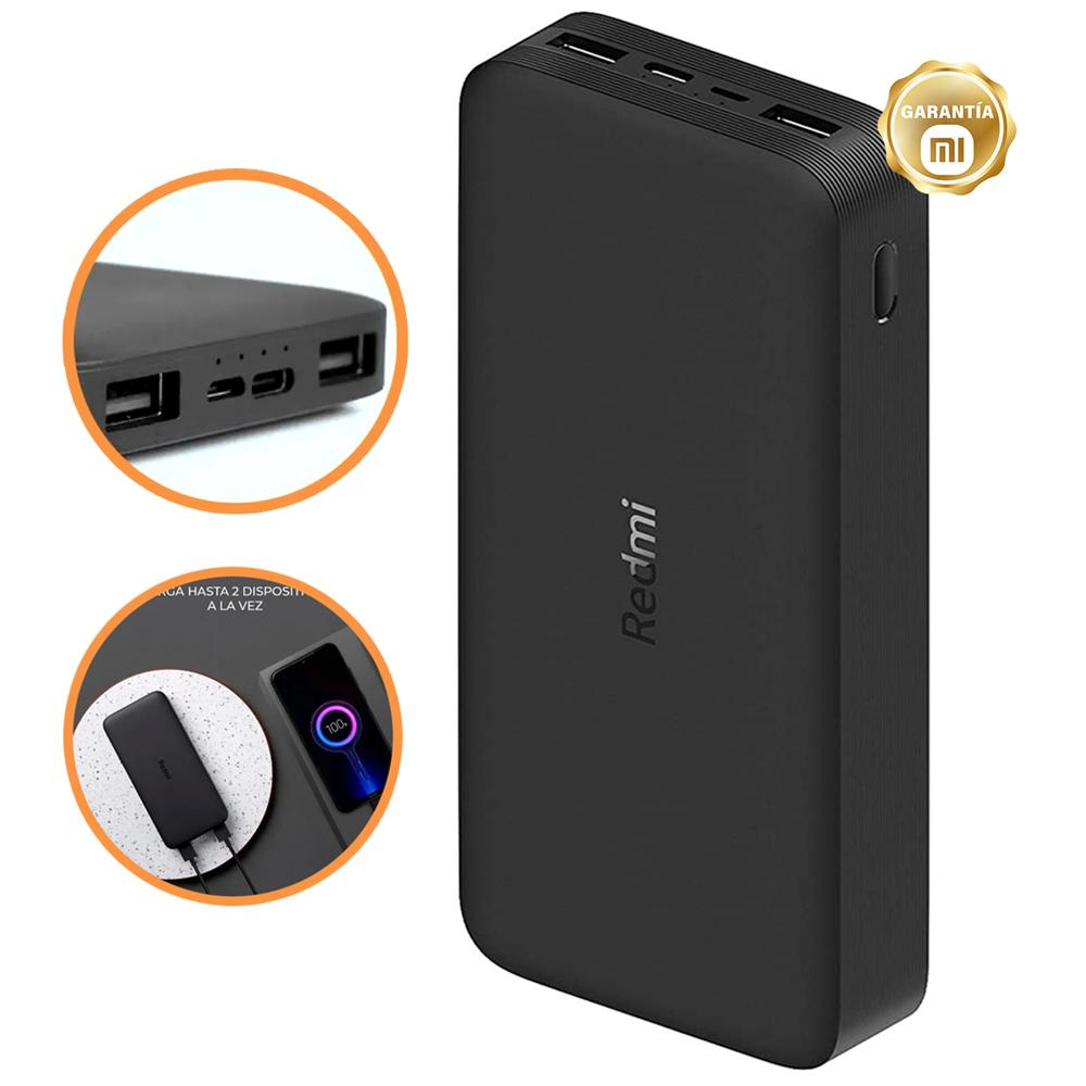 PowerBank XIAOMI Redmi 20000 mAh de Carga Rápida 18W Negro