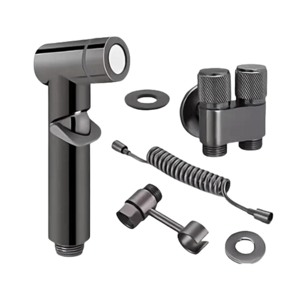 Ducha Bide premium color gris plomo grafito con manguera resorte Ducha Bide premium color gris plomo grafito con manguera resorte