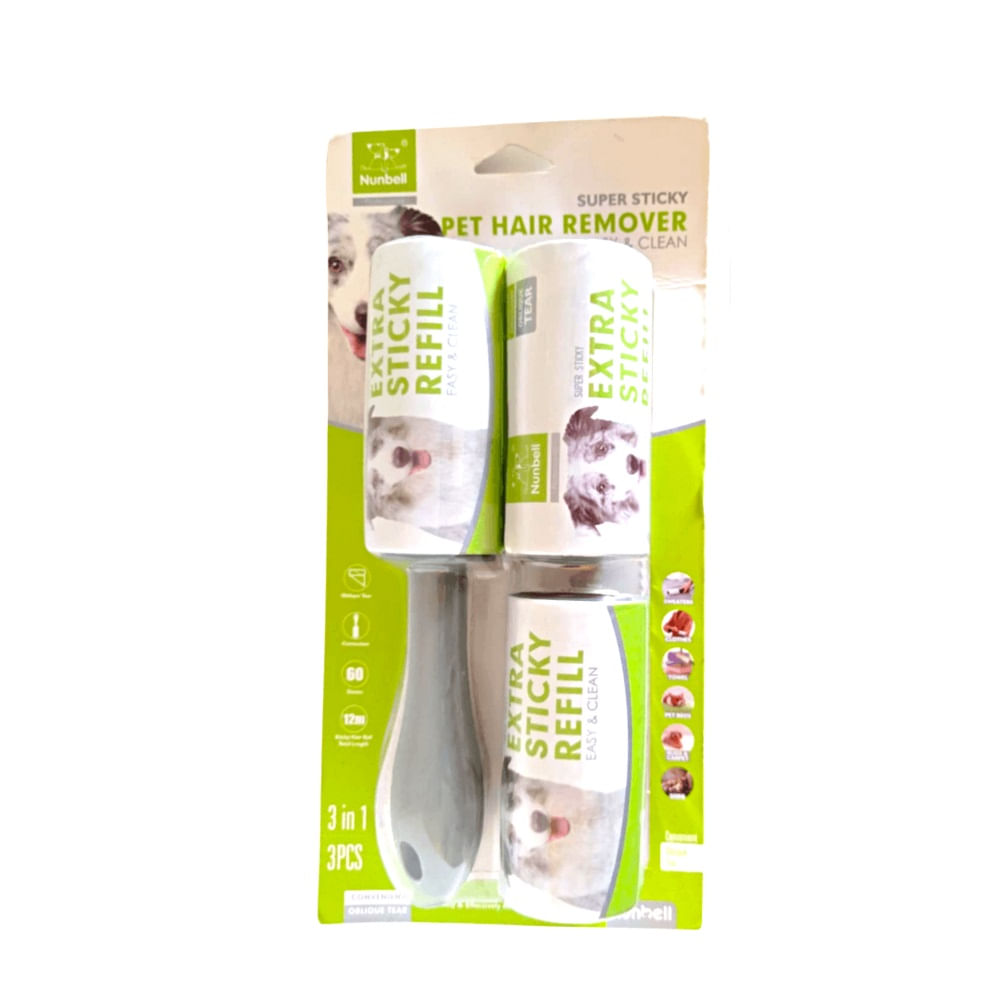 Cepillo-Quita Pelusa Mascotas Para Ropa + 2 Repuestos Plomo