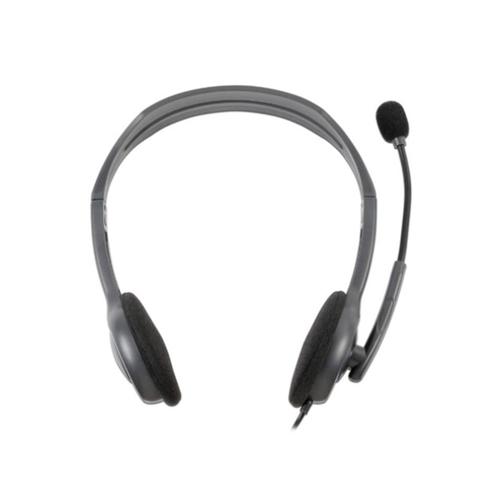 AUDIFONO LOGITECH H111, ESTÉREO, CON MICRÓFONO 100DB, CONECTOR 3.5MM COLOR GRIS P/N: 981-000612