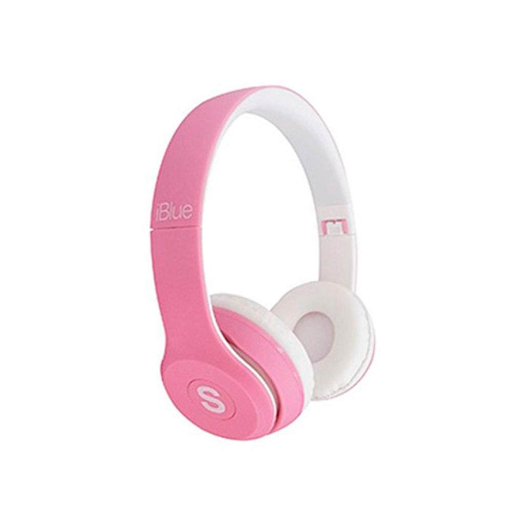 AUDIFONO IBLUE SCREAM S019-PK, BLUETOOTH/FM/MICRO SD, ROSADO-BLANCO - P/N: S019-PK