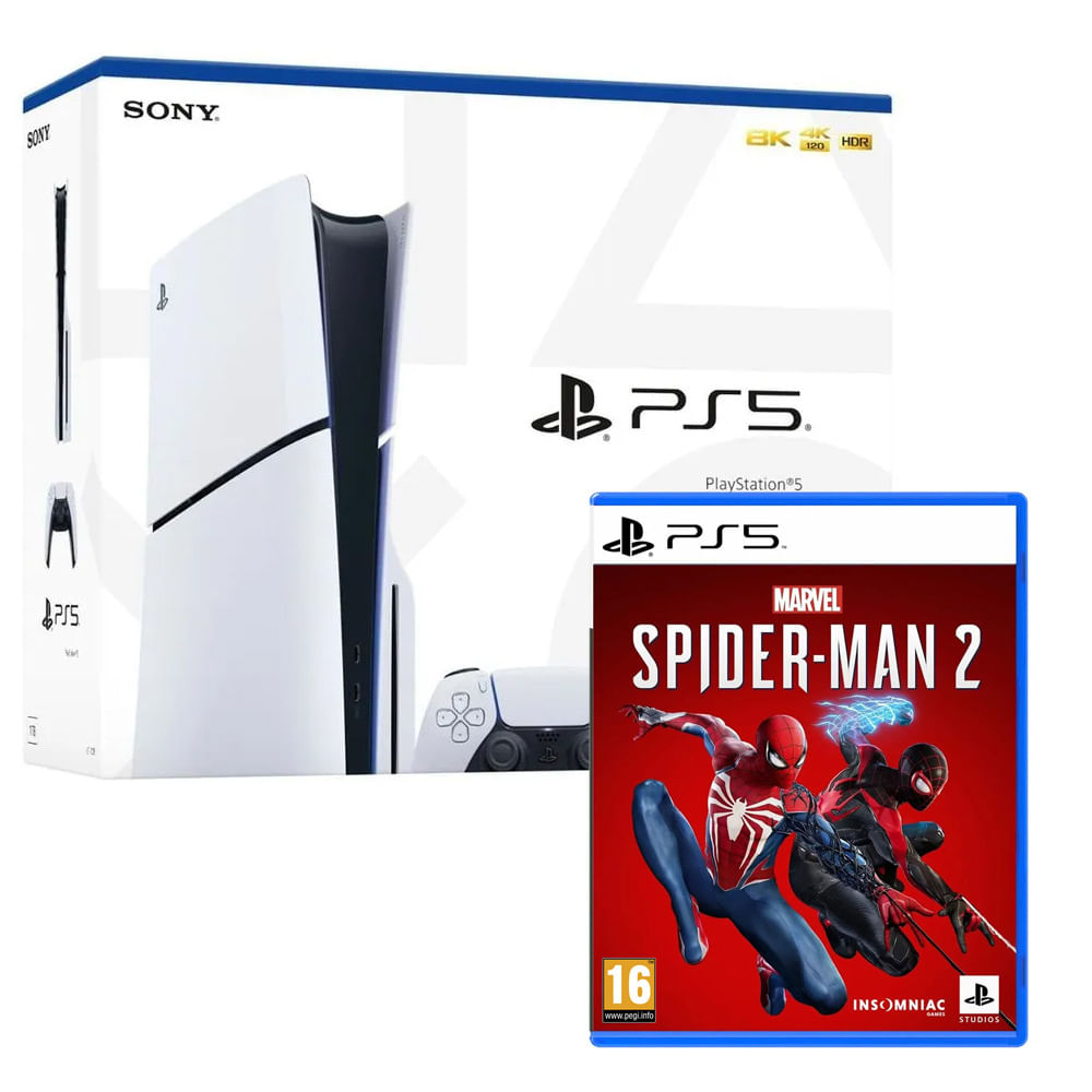 Play Station 5 Slim Lector de discos + Juego Spiderman 2