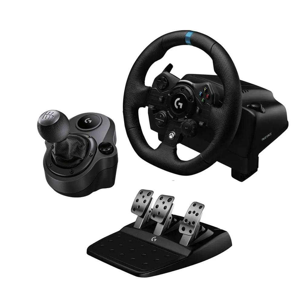 Timón Con Pedal Logitech Gamer G923 Usb Pc + Palanca Timón Con Pedal Logitech Gamer G923 Usb Pc + Palanca