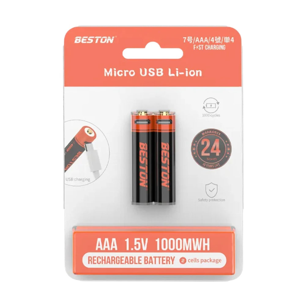 Pilas AAA x2 und Beston Recargables con Cable 3AM-2 Pilas AAA x2 und Beston Recargables con Cable 3AM-2