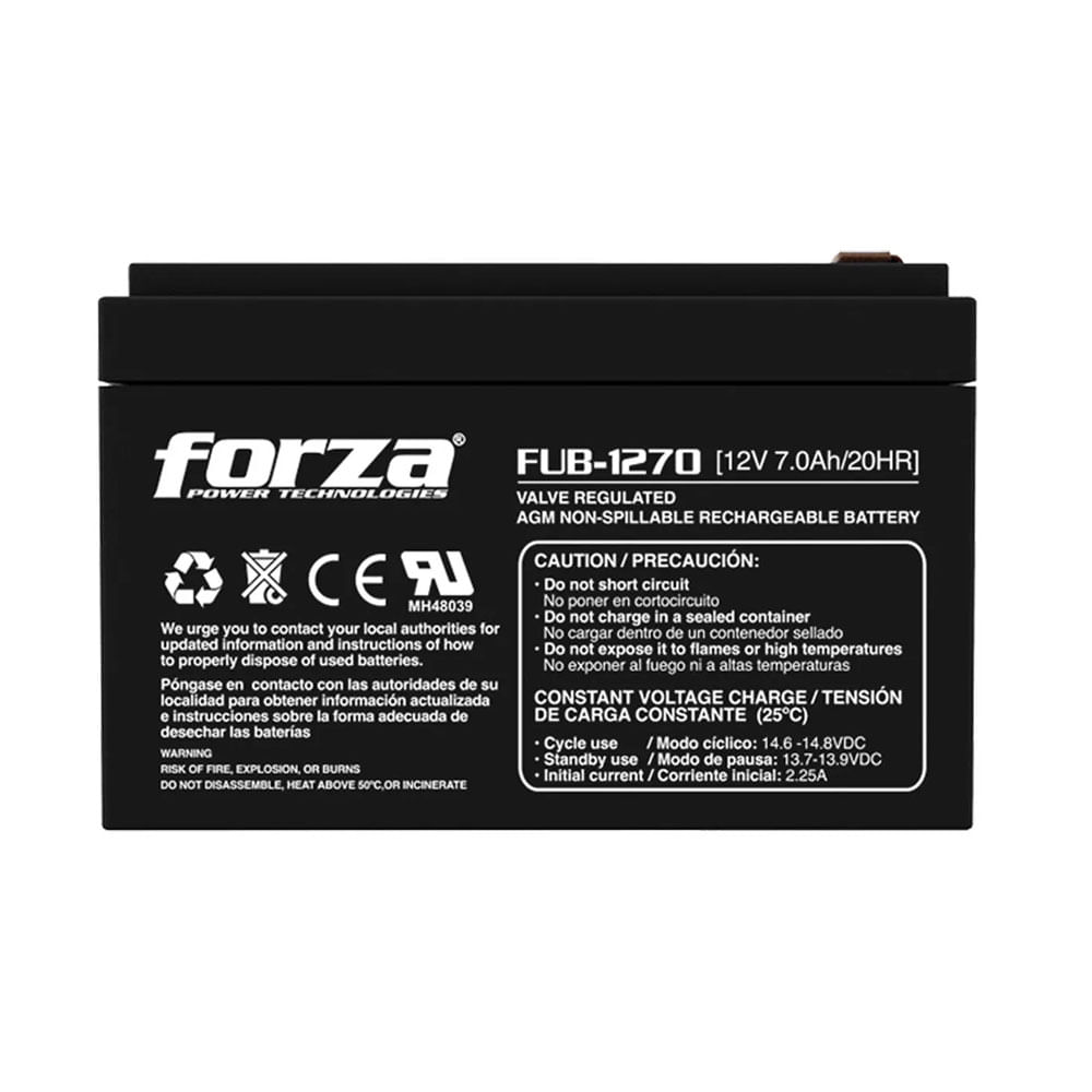 Batería Forza Fub-1270 12v 7ah Para Ups