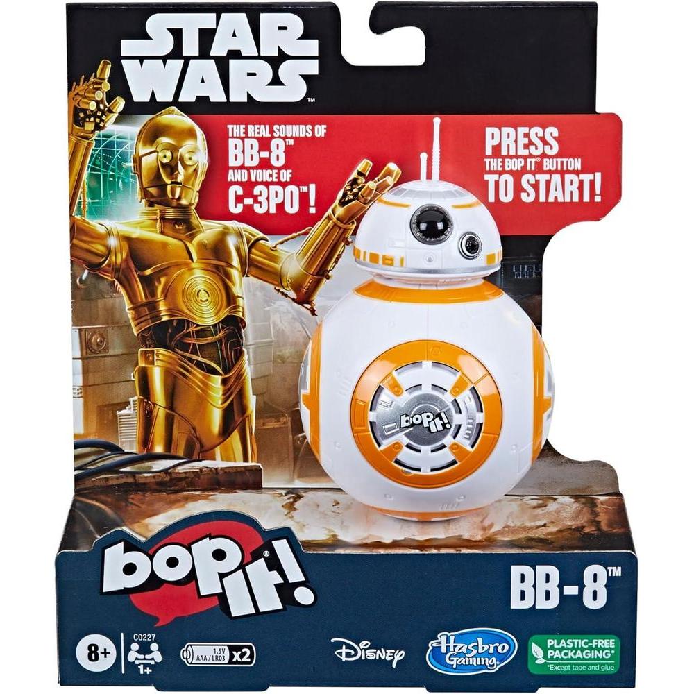Juego Bop It BB-8 Star Wars, con sonidos BB-8 y voz C-3PO para niños desde 8 años Juego Bop It BB-8 Star Wars, con sonidos BB-8 y voz C-3PO para niños desde 8 años