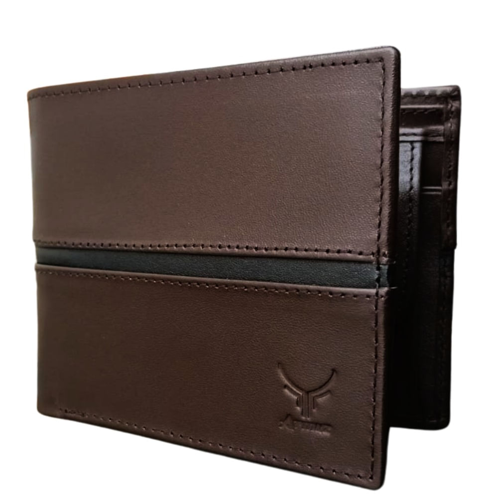 Billetera De Cuero Vacuno Classic AR09A Café