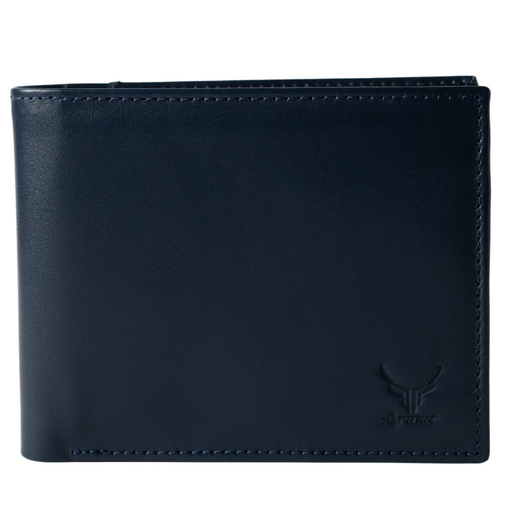 Billetera De Cuero Vacuno Classic AR18 Azul Billetera De Cuero Vacuno Classic AR18 Azul