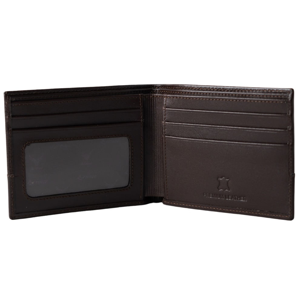 Billetera De Cuero Vacuno Classic AR16 Café Billetera De Cuero Vacuno Classic AR16 Café