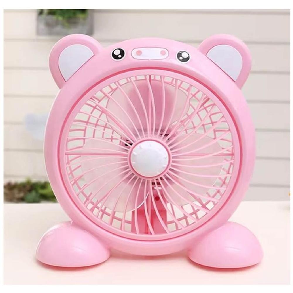 Ventilador de escritorio o mesa rosa