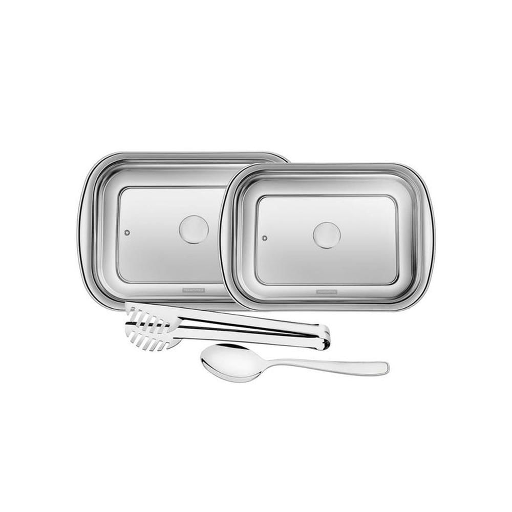 Set 4pzas TRAMONTINA Para hornerar y servir ctapa vidrio