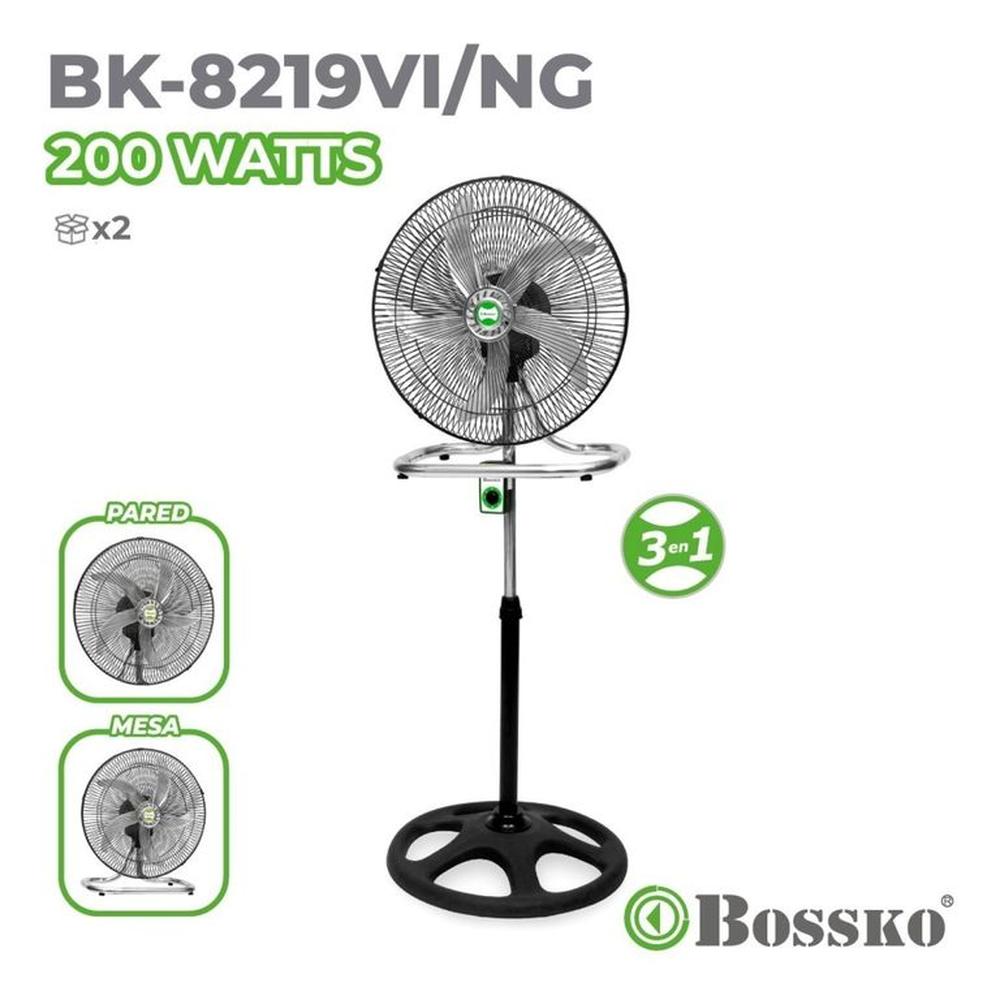 Ventilador Bossko de 5 Aspas 3en1 De 18"" 200W  BK-8219VI