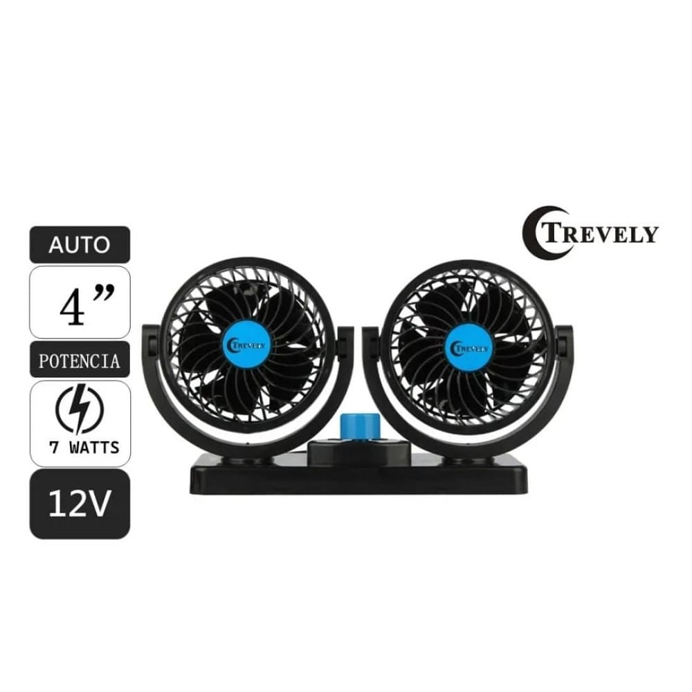 Ventilador para auto 4"" TREVELY CT-400 - 12 Voltios