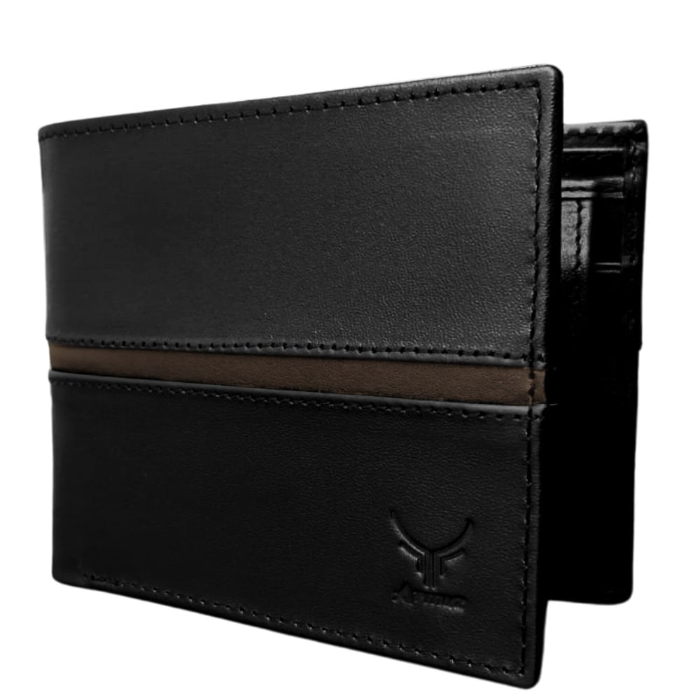 Billetera De Cuero Vacuno Classic AR09A Negro