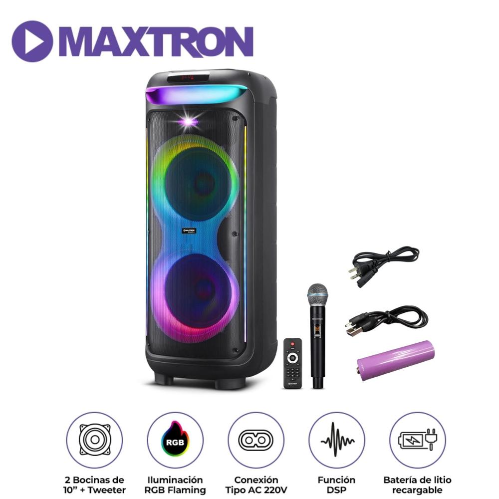 Altavoz Maxtron Bravatto MX 805 USB BT TWS LED RGB Micrófono