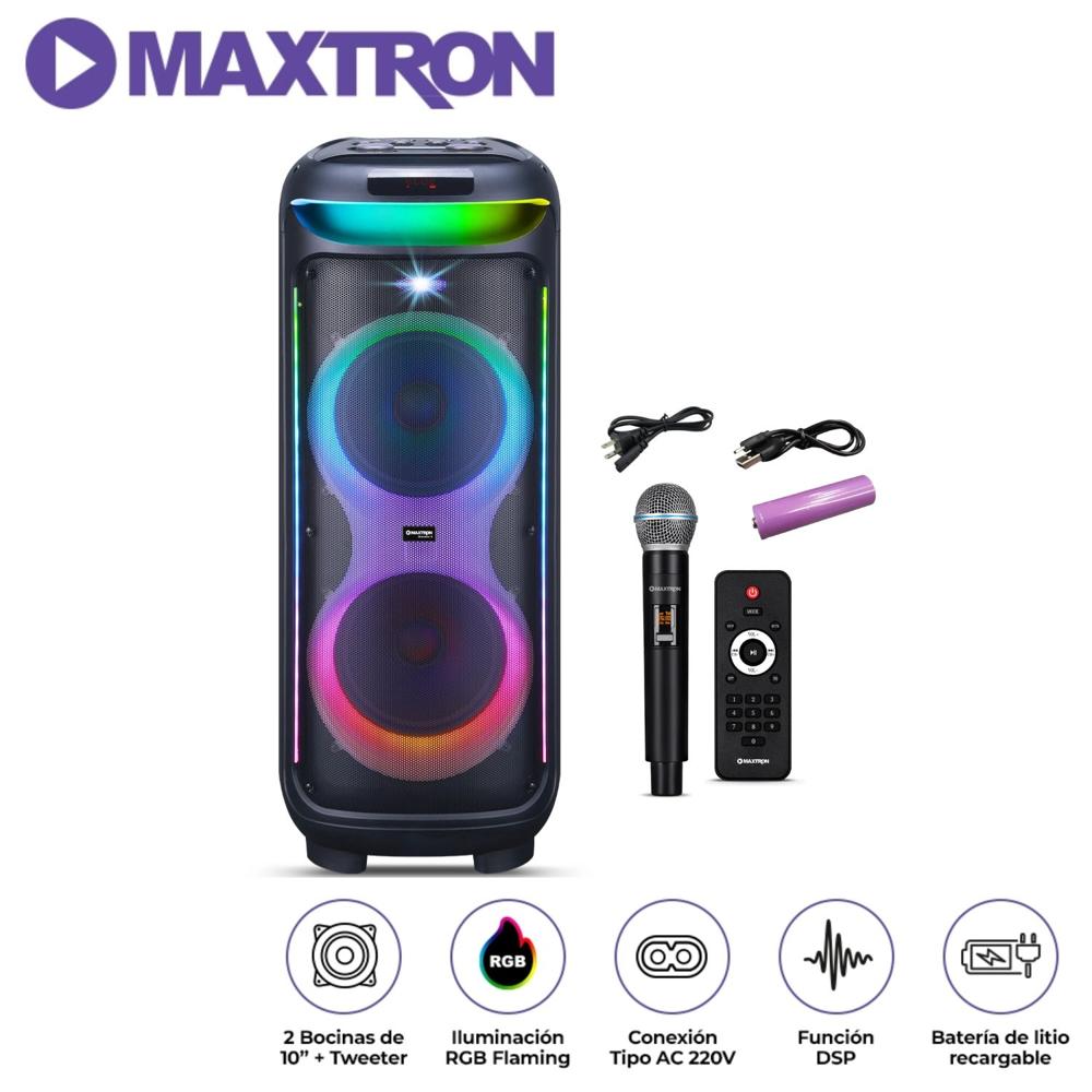 Parlante Maxtron Bravatto MX 805 USB BT TWS RGB con Microfono