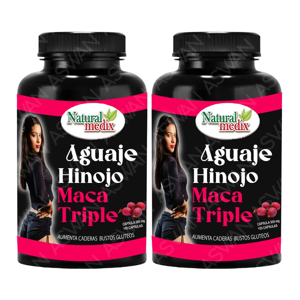 Pack De 2 Aguaje Hinojo + Maca Triple 100 Capsulas - Natural Medix