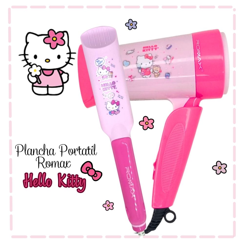 Combo Hello Kitty Plancha y Secadora de Cabello