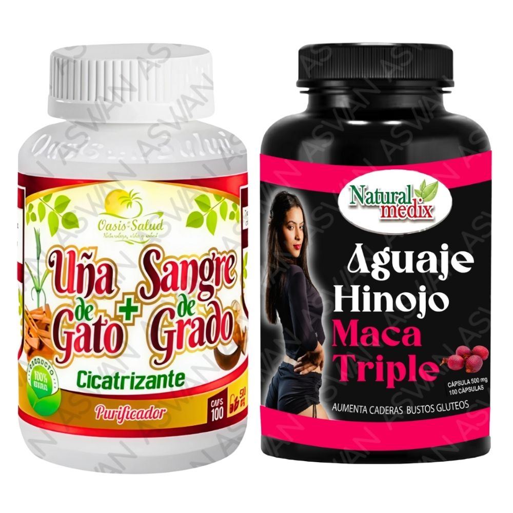 Pack Uña De Gato + Aguaje Hinojo 100 Cápsulas