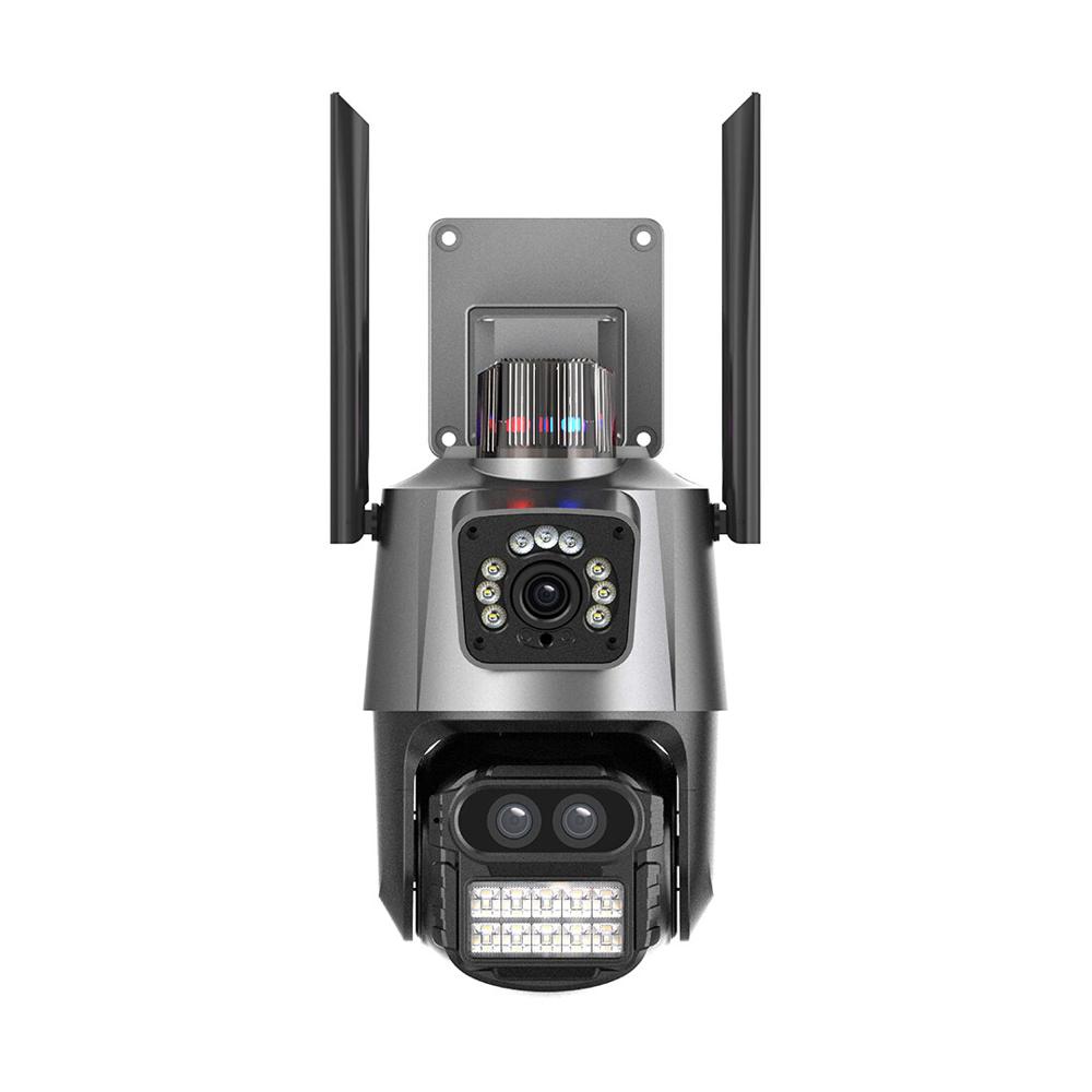 Cámara de Seguridad TrendyTech Dual Zoom 4MP WiFi Exterior con Doble Lente y Rotación 360
