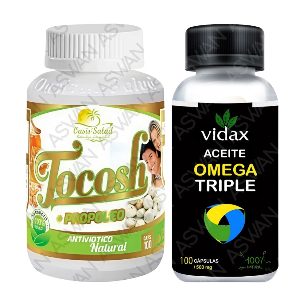 Pack Tocosh + Aceite Omega Triple 100 Cápsulas