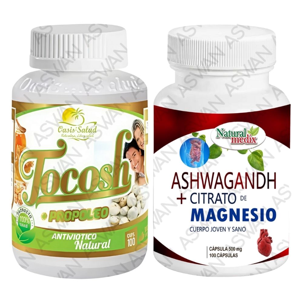 Pack Tocosh + Ashwagandha & Citrato De Magnesio 100 Cápsulas