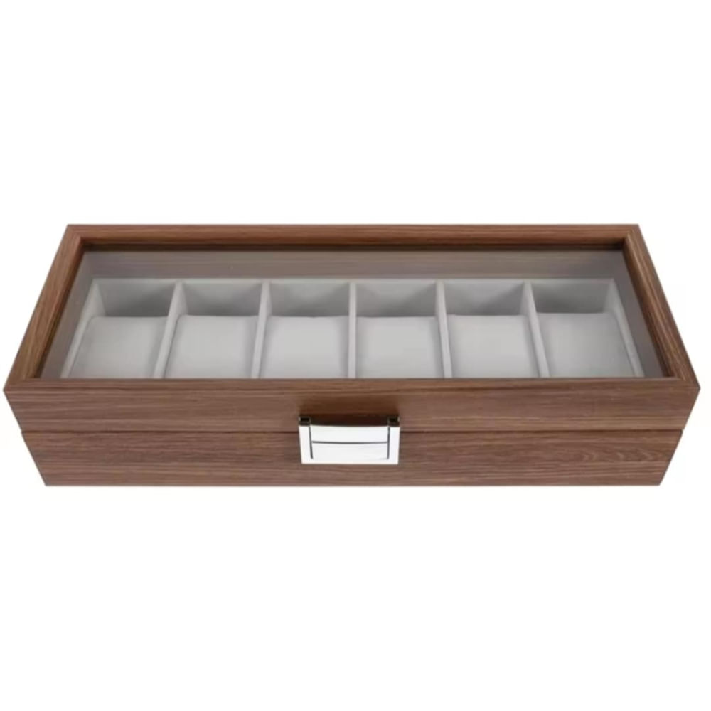 Caja Organizador Porta Reloj Elegante de Relojes de Madera