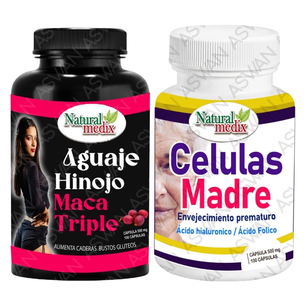 Pack Aguaje Hinojo + Celulas Madre 100 Capsulas
