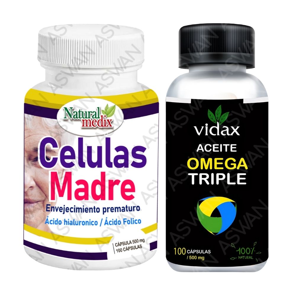 Pack Celulas Madre + Aceite Omega Triple 100 Capsulas