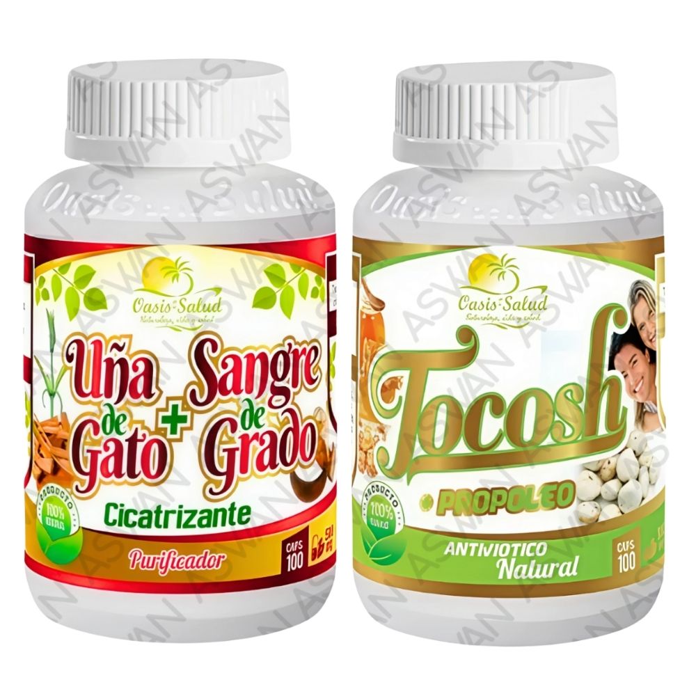 Pack Uña De Gato + Tocosh 100 Cápsulas - Oasis De Salud
