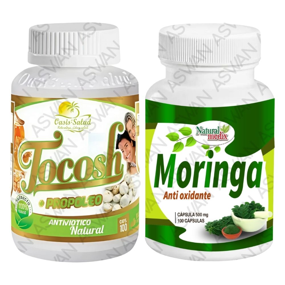 Pack Tocosh + Moringa 100 Cápsulas