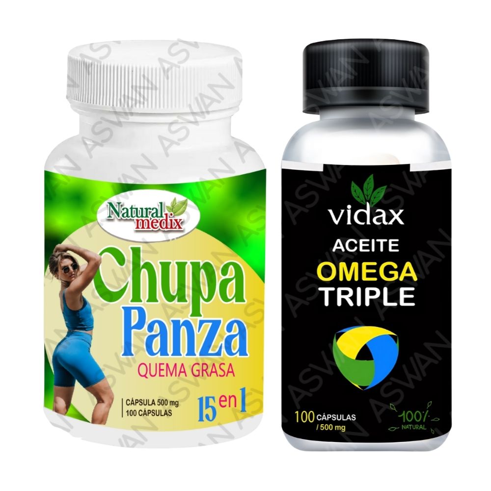 Pack Chupa Panza + Aceite Omega Triple 100 Cápsulas