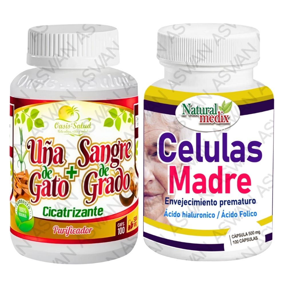 Pack Uña De Gato + Células Madre 100 Cápsulas