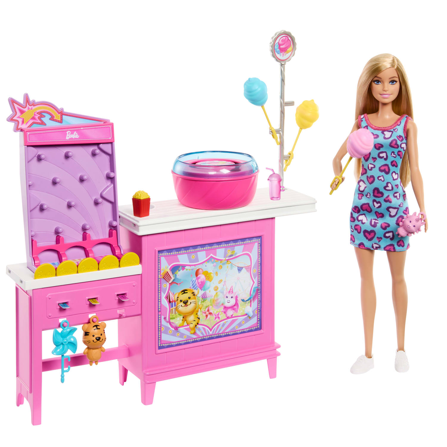 Set De Juego Barbie Estación Algodón De Azúcar