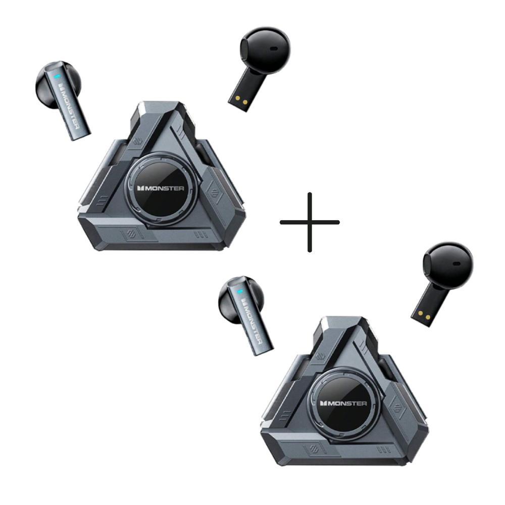 Audífonos Bluetooth Gamer Monster XKT22 Tarnish Pack x 2 Unidades