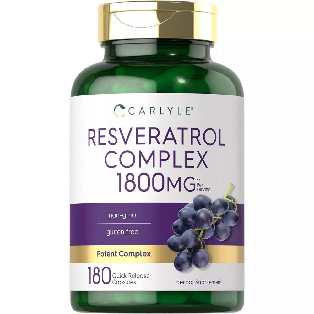 Resveratrol Complex 1800 mg  Carlyle 180 cápsulas